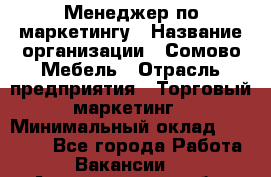 Менеджер по маркетингу › Название организации ­ Сомово-Мебель › Отрасль предприятия ­ Торговый маркетинг › Минимальный оклад ­ 30 000 - Все города Работа » Вакансии   . Архангельская обл.,Северодвинск г.